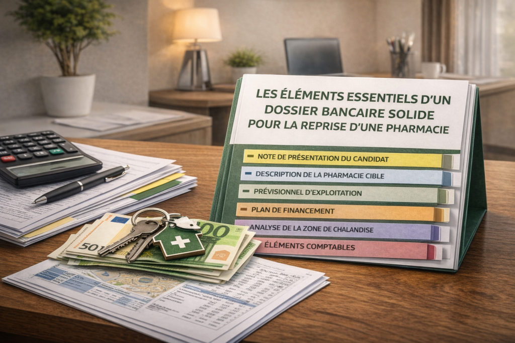 elements dossier bancaire reprise pharmacie