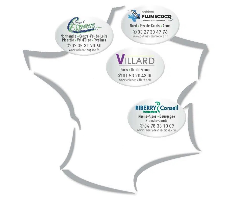 Carte de couverture du réseau PSP Pharma