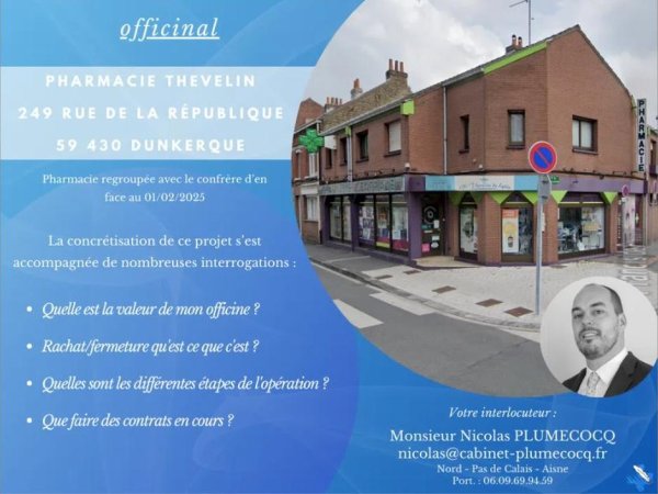 Restructuration du maillage officinal à Dunkerque