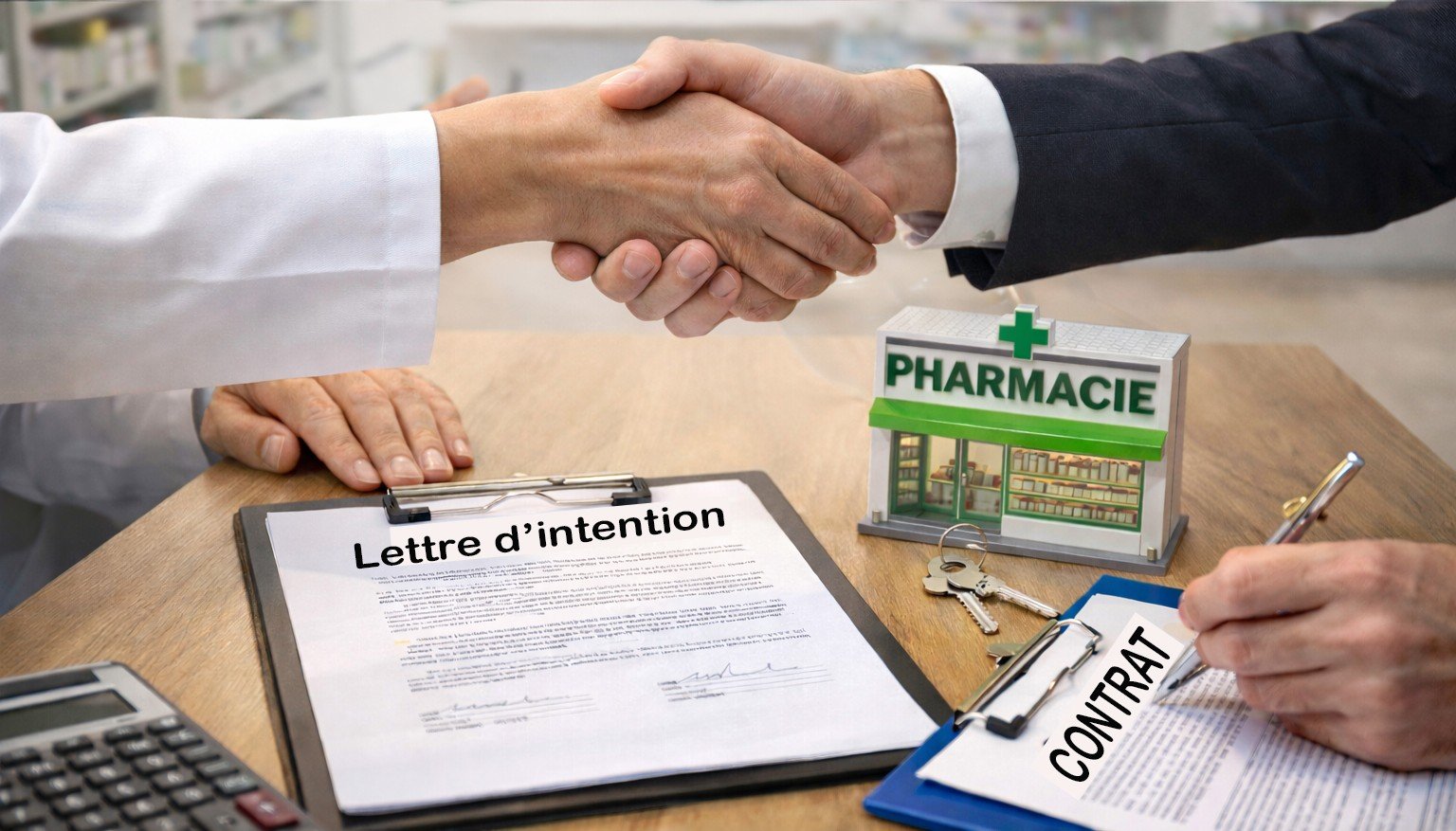 Gérer la négociation de l'achat de pharmacie après une lettre d'intention