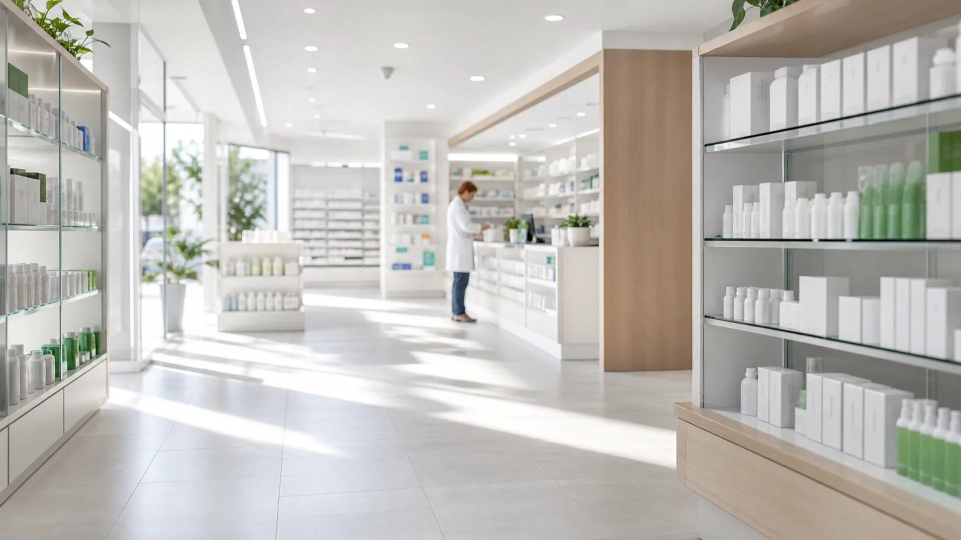 Intérieur d'une officine de pharmacie