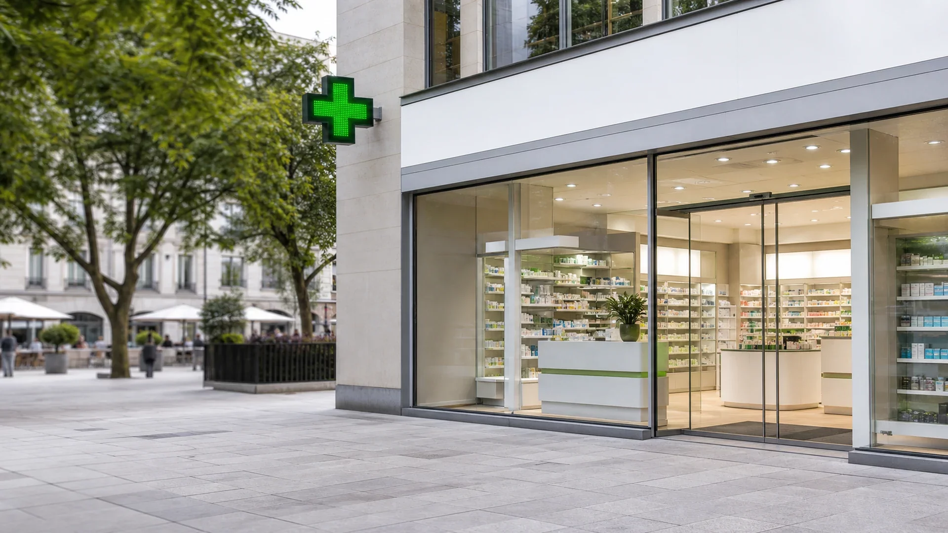 Façade d'officine du réseau PSP Pharma