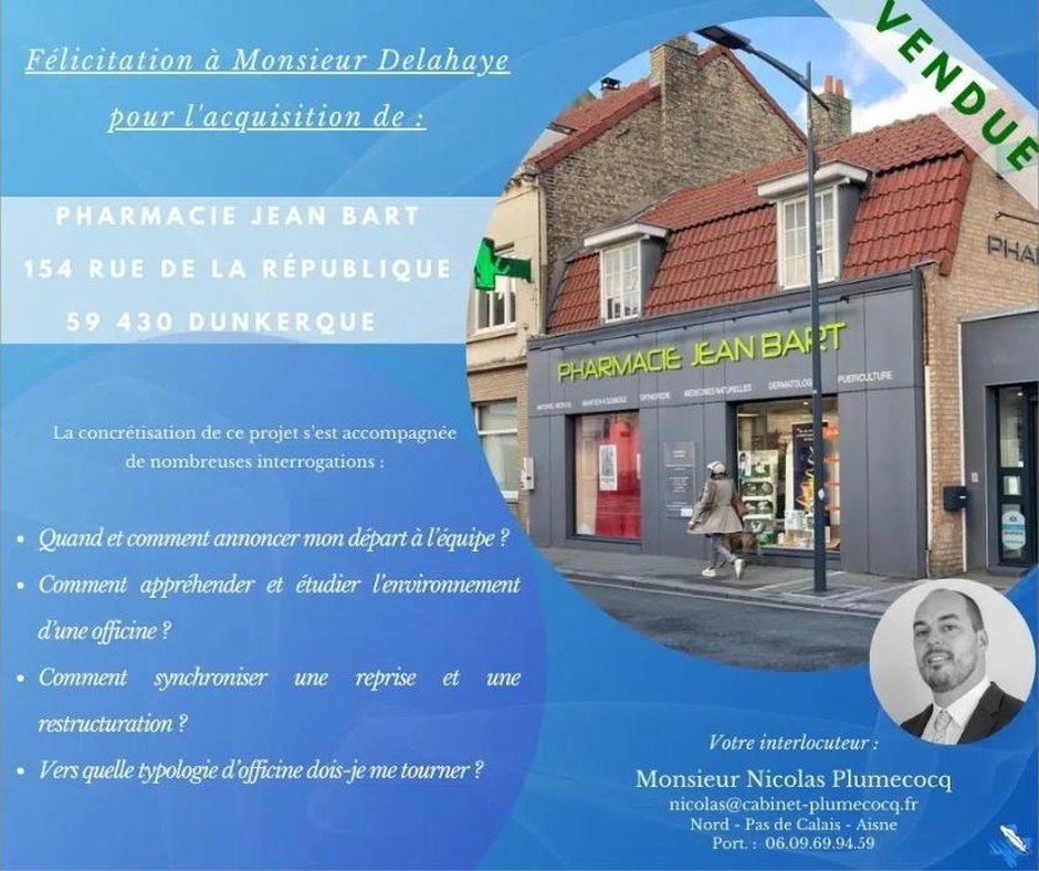 Félicitations à Mr Delahaye pour son installation