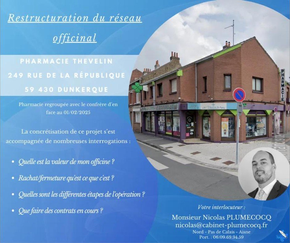 Restructuration du maillage officinal à Dunkerque